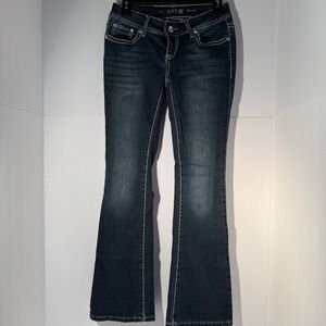 apt 9 women's bootcut jeans size 0 with jeweled pockets